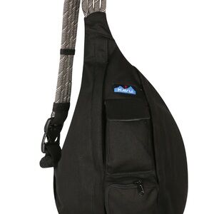 Kavu Black Backpack Durable Canvas Rope Bag